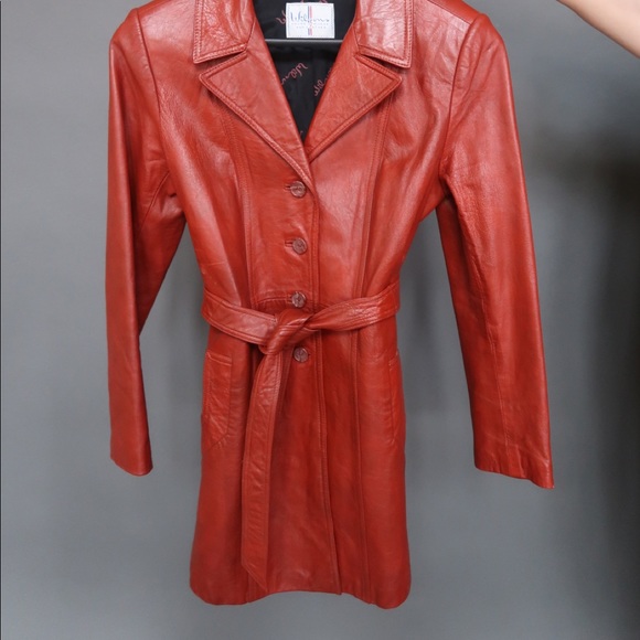 Wilson’s brown leather trench coat - Picture 6 of 6
